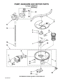 06 - Pump, Washarm And Motor Parts parts for Kitchenaid Dishwasher KUDE40FXPA0 from AppliancePartsPros.com