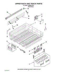 09 - Upper Rack And Track Parts parts for Kitchenaid Dishwasher KUDE40FXPA0 from AppliancePartsPros.com