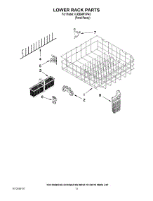 10 - Lower Rack Parts parts for Kitchenaid Dishwasher KUDE40FXPA0 from AppliancePartsPros.com