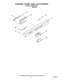 02 - Control Panel And Latch Parts parts for Kitchenaid Dishwasher KUDE50CXSS0 from AppliancePartsPros.com