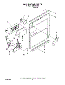 03 - Inner Door Parts parts for Kitchenaid Dishwasher KUDE50CXSS0 from AppliancePartsPros.com