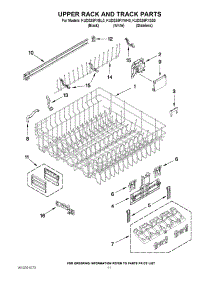09 - Upper Rack And Track Parts parts for Kitchenaid Dishwasher KUDS35FXBL0 from AppliancePartsPros.com