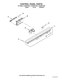 02 - Control Panel Parts parts for Kitchenaid Dishwasher KUDS35FXWH0 from AppliancePartsPros.com