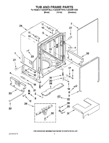 05 - Tub And Frame Parts parts for Kitchenaid Dishwasher KUDS35FXWH0 from AppliancePartsPros.com