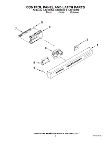 02 - Control Panel And Latch Parts parts for Kitchenaid Dishwasher KUDC10IXBL0 from AppliancePartsPros.com