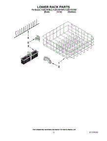 10 - Lower Rack Parts parts for Kitchenaid Dishwasher KUDC10IXBL0 from AppliancePartsPros.com