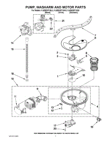06 - Pump, Washarm And Motor Parts parts for Kitchenaid Dishwasher KUDE20FXBL0 from AppliancePartsPros.com
