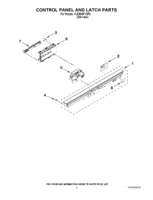 02 - Control Panel And Latch Parts parts for Kitchenaid Dishwasher KUDE40FXSP0 from AppliancePartsPros.com