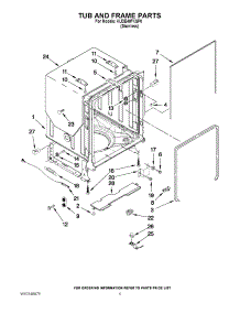 05 - Tub And Frame Parts parts for Kitchenaid Dishwasher KUDE40FXSP0 from AppliancePartsPros.com