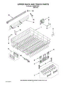 09 - Upper Rack And Track Parts parts for Kitchenaid Dishwasher KUDE40FXSP0 from AppliancePartsPros.com