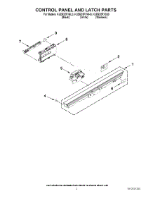 02 - Control Panel And Latch Parts parts for Kitchenaid Dishwasher KUDE20FXWH0 from AppliancePartsPros.com