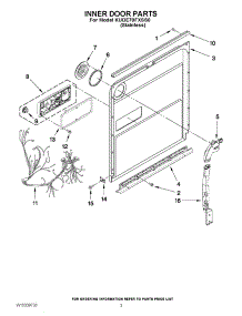 03 - Inner Door Parts parts for Kitchenaid Dishwasher KUDE70FXSS0 from AppliancePartsPros.com