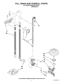04 - Fill, Drain And Overfill Parts parts for Kitchenaid Dishwasher KUDE70FXSS0 from AppliancePartsPros.com