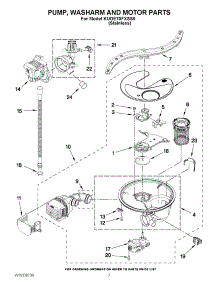 06 - Pump, Washarm And Motor Parts parts for Kitchenaid Dishwasher KUDE70FXSS0 from AppliancePartsPros.com