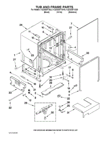 05 - Tub And Frame Parts parts for Kitchenaid Dishwasher KUDS30FXBL0 from AppliancePartsPros.com