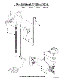 04 - Fill, Drain And Overfill Parts parts for Kitchenaid Dishwasher KUDE40FXWH0 from AppliancePartsPros.com