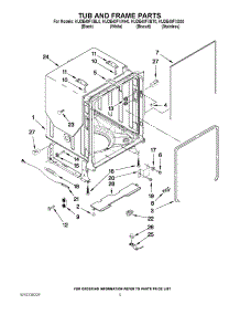 05 - Tub And Frame Parts parts for Kitchenaid Dishwasher KUDE40FXBL0 from AppliancePartsPros.com
