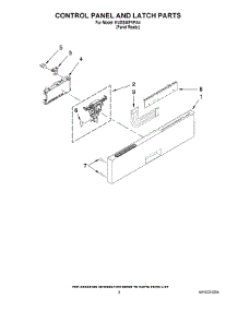 02 - Control Panel And Latch Parts parts for Kitchenaid Dishwasher KUDS50FVPA4 from AppliancePartsPros.com