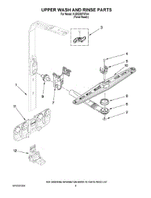 07 - Upper Wash And Rinse Parts parts for Kitchenaid Dishwasher KUDS50FVPA4 from AppliancePartsPros.com