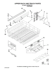09 - Upper Rack And Track Parts parts for Kitchenaid Dishwasher KUDS50FVPA4 from AppliancePartsPros.com