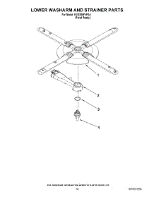 11 - Lower Washarm And Strainer Parts parts for Kitchenaid Dishwasher KUDS50FVPA4 from AppliancePartsPros.com
