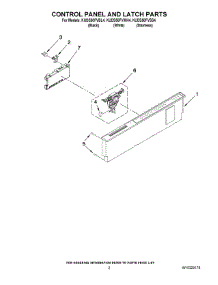 02 - Control Panel And Latch Parts parts for Kitchenaid Dishwasher KUDS50FVWH4 from AppliancePartsPros.com