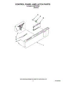 02 - Control Panel And Latch Parts parts for Kitchenaid Dishwasher KUDE70FVSS3 from AppliancePartsPros.com