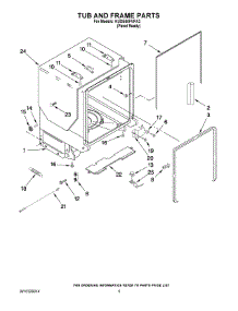 05 - Tub And Frame Parts parts for Kitchenaid Dishwasher KUDE60FVPA3 from AppliancePartsPros.com