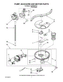 06 - Pump, Washarm And Motor Parts parts for Kitchenaid Dishwasher KUDE60FVPA3 from AppliancePartsPros.com