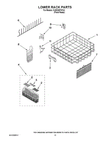 10 - Lower Rack Parts parts for Kitchenaid Dishwasher KUDE60FVPA3 from AppliancePartsPros.com