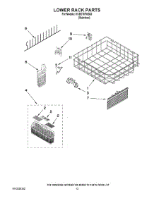 10 - Lower Rack Parts parts for Kitchenaid Dishwasher KUDE70FVSS3 from AppliancePartsPros.com