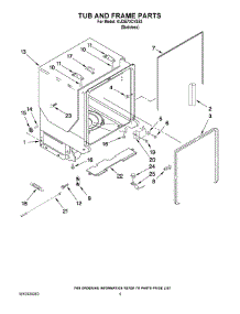 05 - Tub And Frame Parts parts for Kitchenaid Dishwasher KUDE70CVSS3 from AppliancePartsPros.com