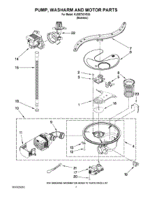 06 - Pump, Washarm And Motor Parts parts for Kitchenaid Dishwasher KUDE70CVSS3 from AppliancePartsPros.com