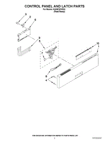 02 - Control Panel And Latch Parts parts for Kitchenaid Dishwasher KUDE70FVPA3 from AppliancePartsPros.com