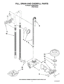04 - Fill, Drain And Overfill Parts parts for Kitchenaid Dishwasher KUDE70FVPA3 from AppliancePartsPros.com