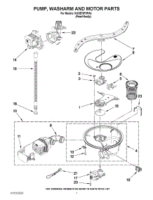 06 - Pump, Washarm And Motor Parts parts for Kitchenaid Dishwasher KUDE70FVPA3 from AppliancePartsPros.com
