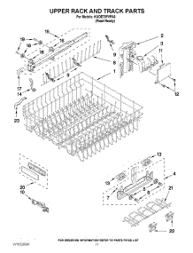 09 - Upper Rack And Track Parts parts for Kitchenaid Dishwasher KUDE70FVPA3 from AppliancePartsPros.com