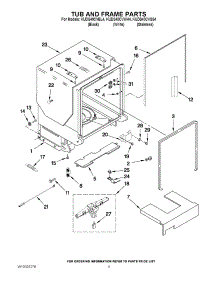 05 - Tub And Frame Parts parts for Kitchenaid Dishwasher KUDS40CVWH4 from AppliancePartsPros.com