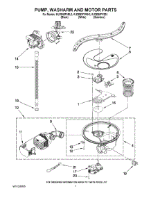06 - Pump, Washarm And Motor Parts parts for Kitchenaid Dishwasher KUDE60FVWH3 from AppliancePartsPros.com