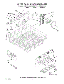 09 - Upper Rack And Track Parts parts for Kitchenaid Dishwasher KUDE60FVWH3 from AppliancePartsPros.com