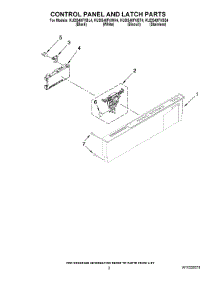 02 - Control Panel And Latch Parts parts for Kitchenaid Dishwasher KUDS40FVWH4 from AppliancePartsPros.com