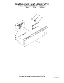 02 - Control Panel And Latch Parts parts for Kitchenaid Dishwasher KUDE60FVSS3 from AppliancePartsPros.com