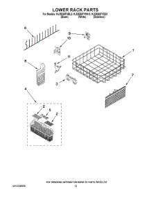 10 - Lower Rack Parts parts for Kitchenaid Dishwasher KUDE60FVSS3 from AppliancePartsPros.com