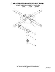 11 - Lower Washarm And Strainer Parts parts for Kitchenaid Dishwasher KUDS50SVBL4 from AppliancePartsPros.com