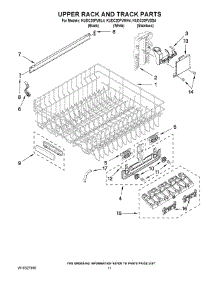 09 - Upper Rack And Track Parts parts for Kitchenaid Dishwasher KUDC20FVBL4 from AppliancePartsPros.com