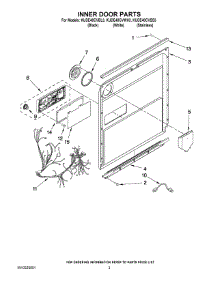 03 - Inner Door Parts parts for Kitchenaid Dishwasher KUDE40CVBL3 from AppliancePartsPros.com