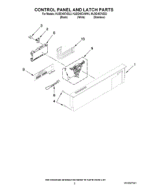 02 - Control Panel And Latch Parts parts for Kitchenaid Dishwasher KUDE45CVWH3 from AppliancePartsPros.com