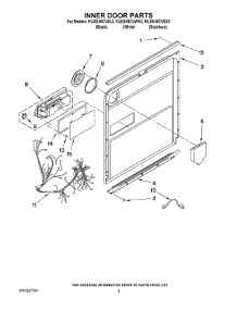 03 - Inner Door Parts parts for Kitchenaid Dishwasher KUDE45CVBL3 from AppliancePartsPros.com