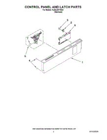 02 - Control Panel And Latch Parts parts for Kitchenaid Dishwasher KUDL03FVSS4 from AppliancePartsPros.com