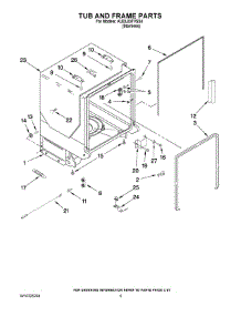 05 - Tub And Frame Parts parts for Kitchenaid Dishwasher KUDL03FVSS4 from AppliancePartsPros.com
